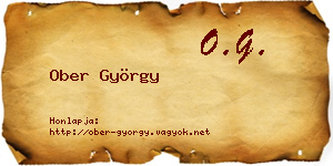 Ober György névjegykártya