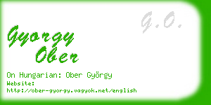 gyorgy ober business card